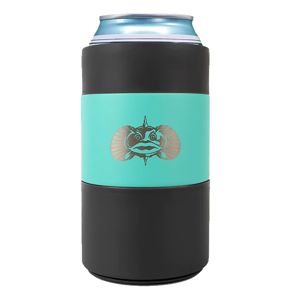 image for Toadfish Non-Tipping Can Cooler + Adapter – 12oz – Teal