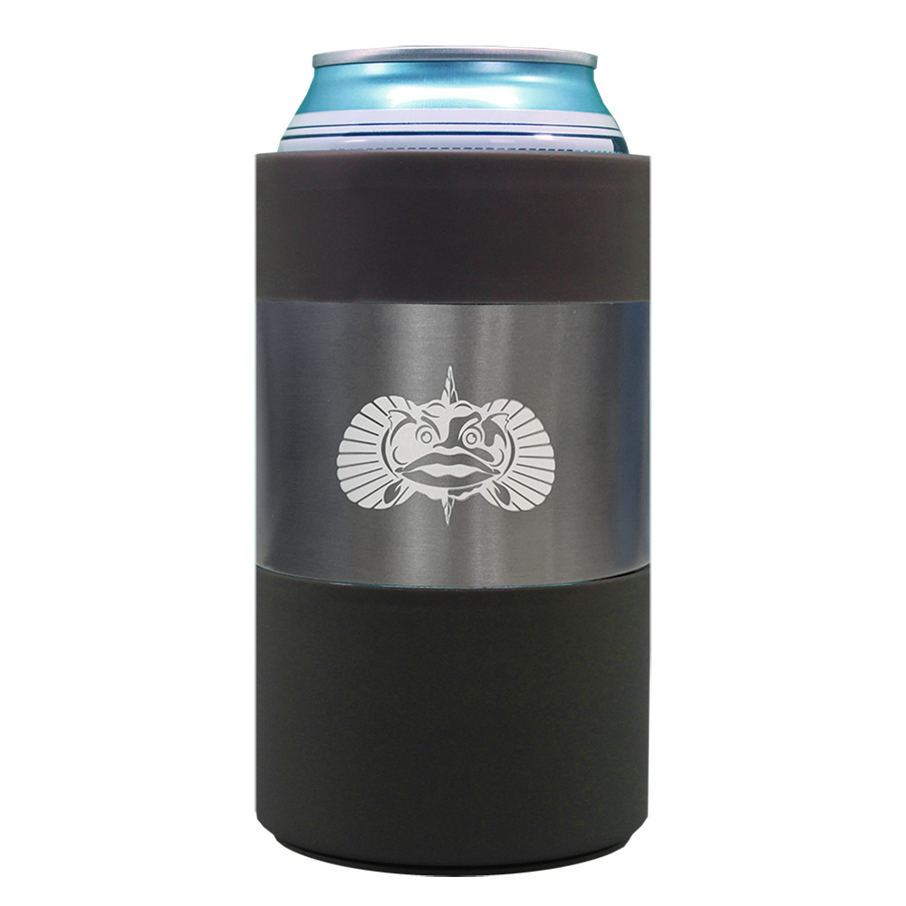 image for Toadfish Non-Tipping Can Cooler + Adapter – 12oz – Graphite