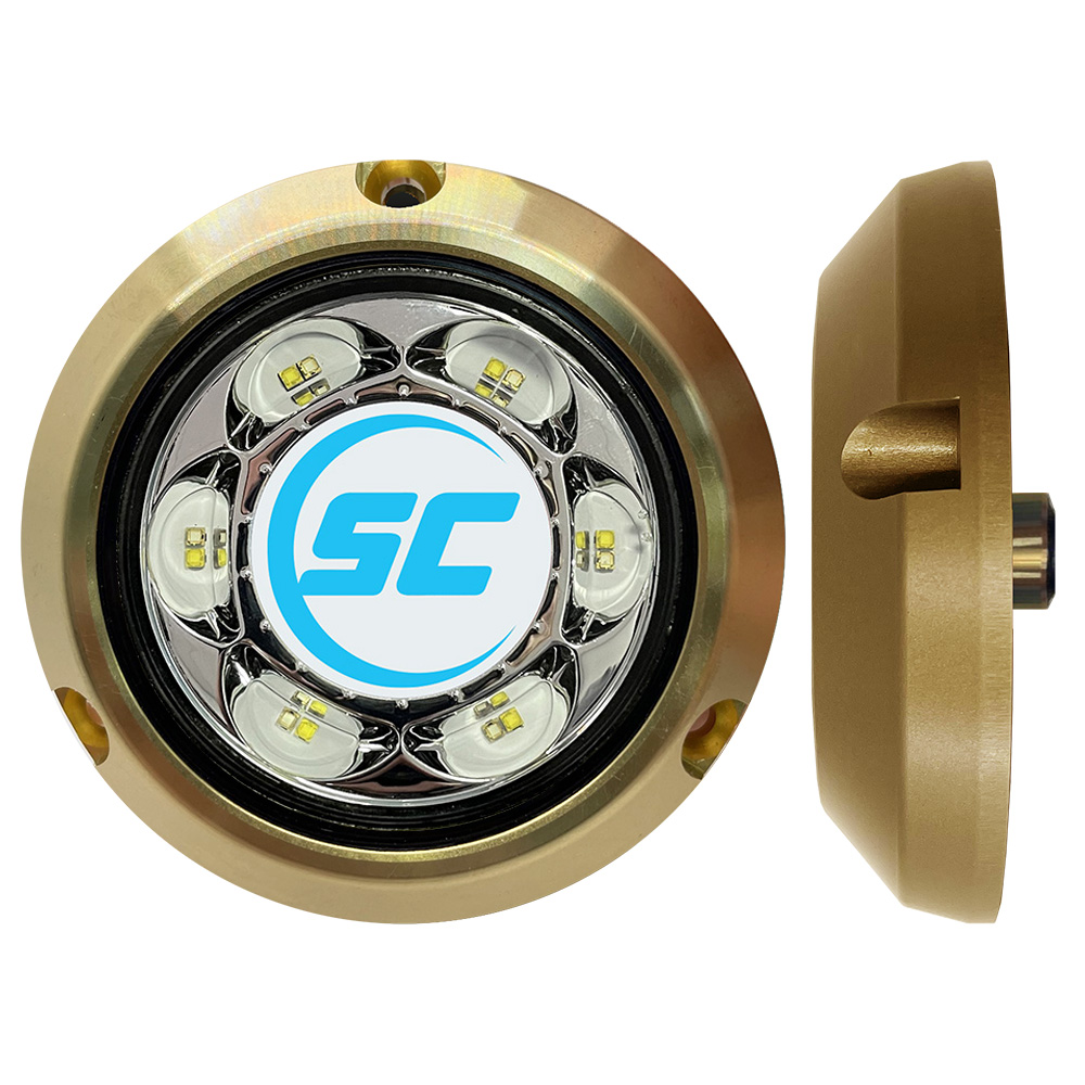 image for Shadow-Caster SC3 Series Blue/White Bronze Surface Mount Underwater Light