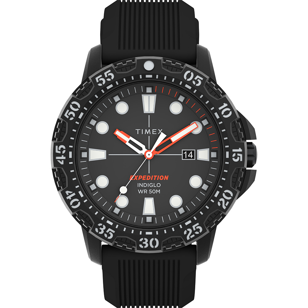 image for Timex Expedition Gallatin – Black Dial & Black Silicone Strap