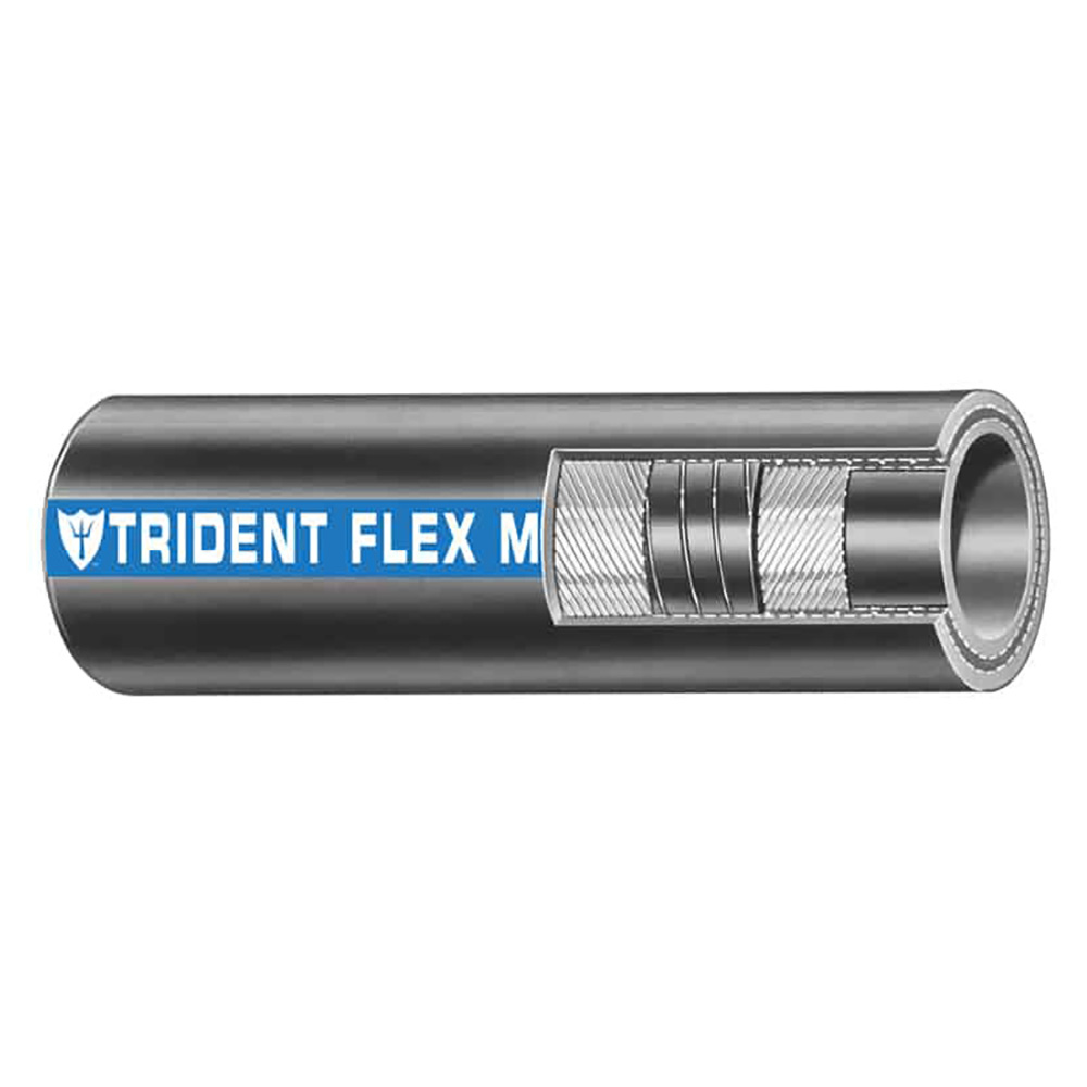 image for Trident Marine 3/4″ x 50' Coil Flex Marine Wet Exhaust & Water Hose – Black