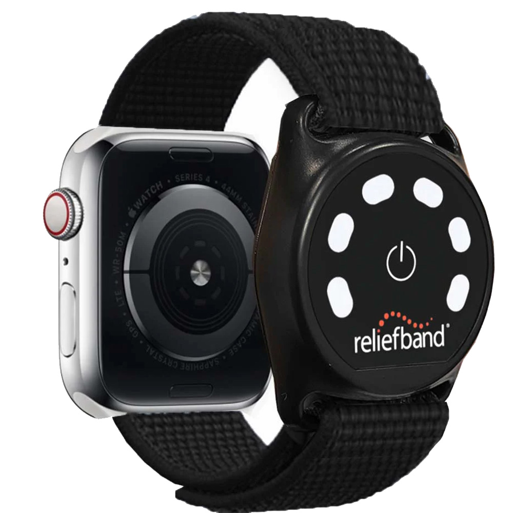 image for Reliefband Black Apple Smart Watch Band – Regular