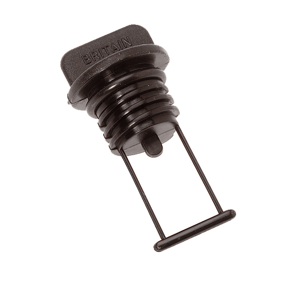 Barton Marine Drain Plug - Black 15mm (19/32&quot;) CD-99149