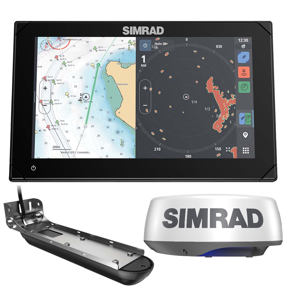 image for Simrad NSX™ 3009 Radar Bundle – HALO20+ Radar Dome & Active Imaging™ 3-in-1 Transducer