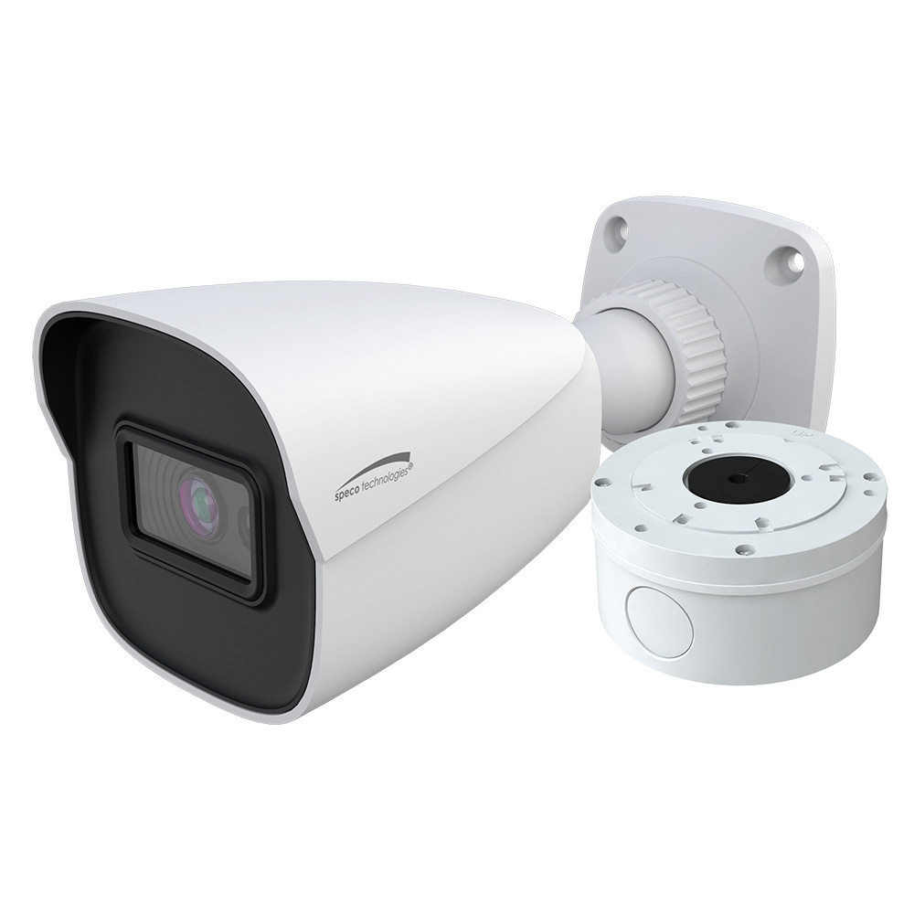 image for Speco 4MP H.265 AI Bullet IP IR Camera – 2.8mm Lens & Junction Box