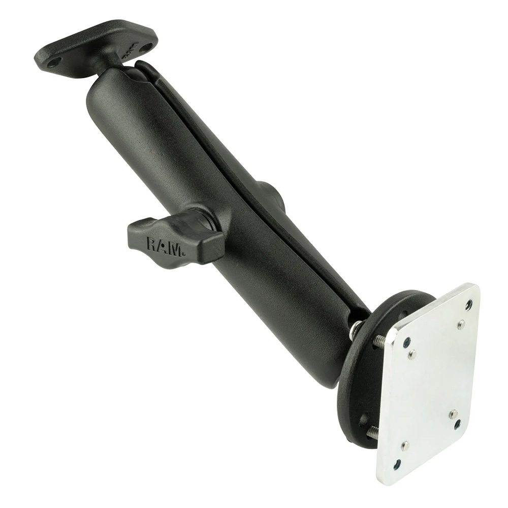 RAM Mount Double Ball Drill-Down Mount w/Diamond Plate &amp; Backer Plate 2