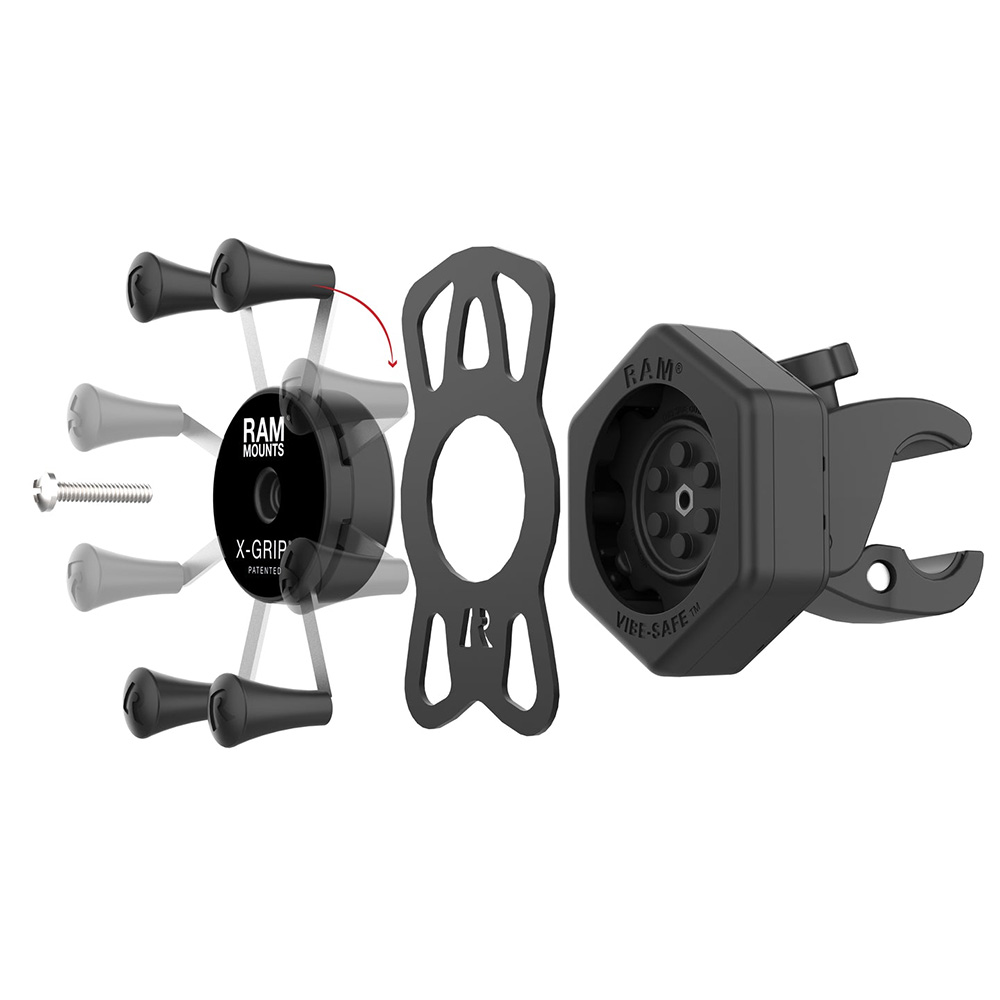 RAM Mount RAM&reg; X-Grip&reg; Phone Mount w/Vibe-Safe&trade; &amp; Small Tough-Claw&trade; 3