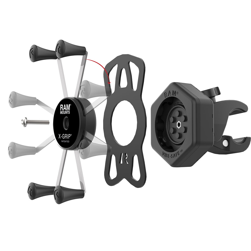 RAM Mount RAM&reg; X-Grip&reg; Large Phone Mount w/Vibe-Safe&trade; &amp; Small Tough-Claw&trade; 4
