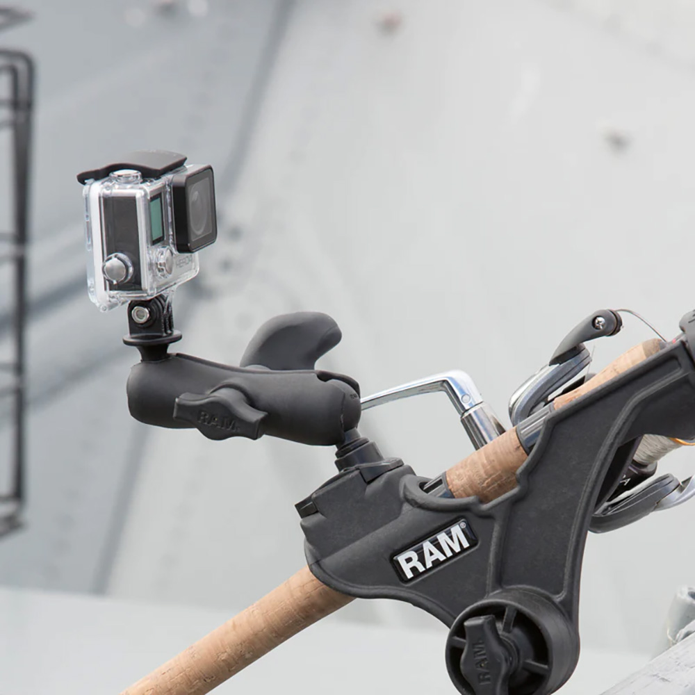 RAM Mount RAM ROD&reg; JR Fishing Rod Holder w/Dual T-Bolt Track Base 3