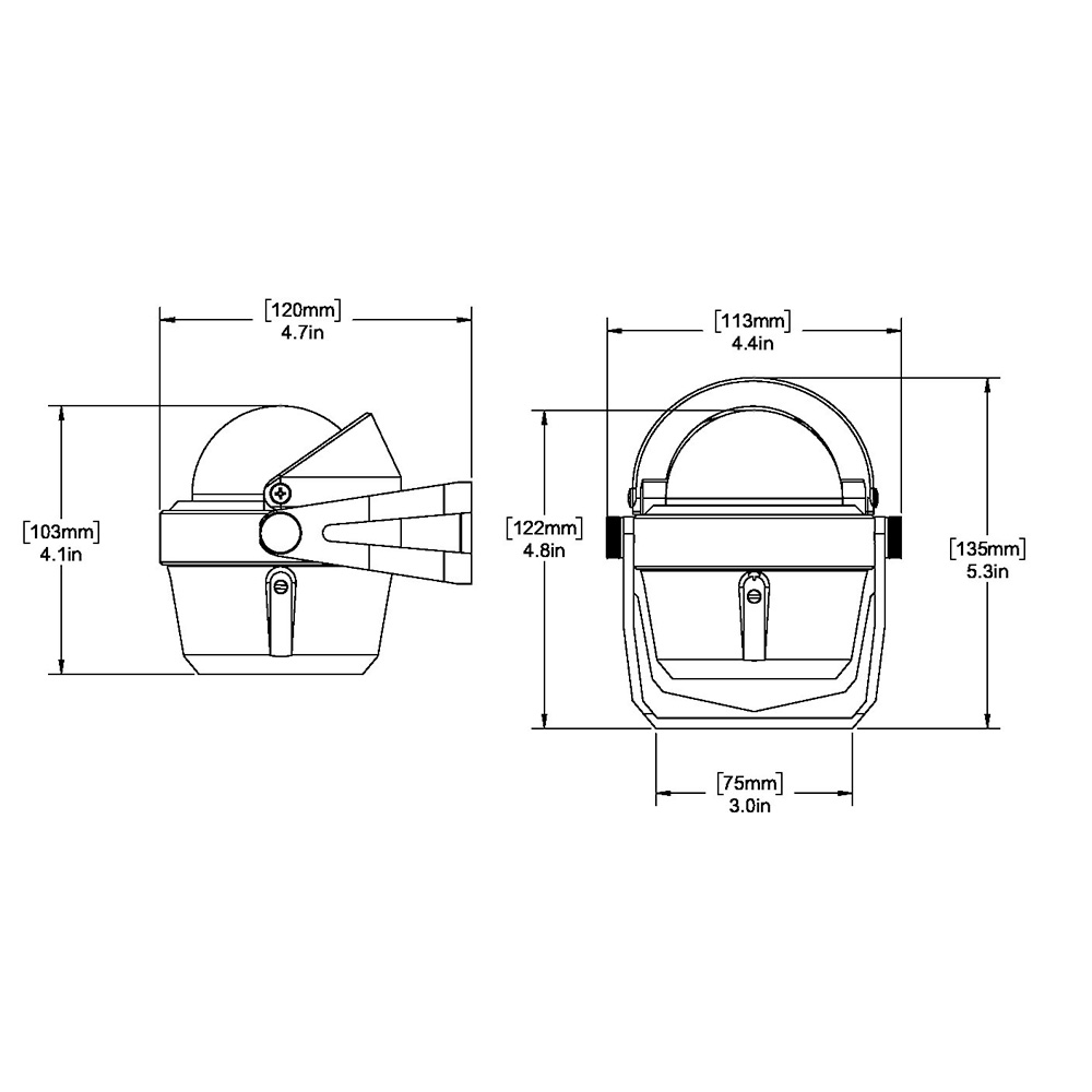 Ritchie B-51 Explorer Compass - Bracket Mount - Black 2
