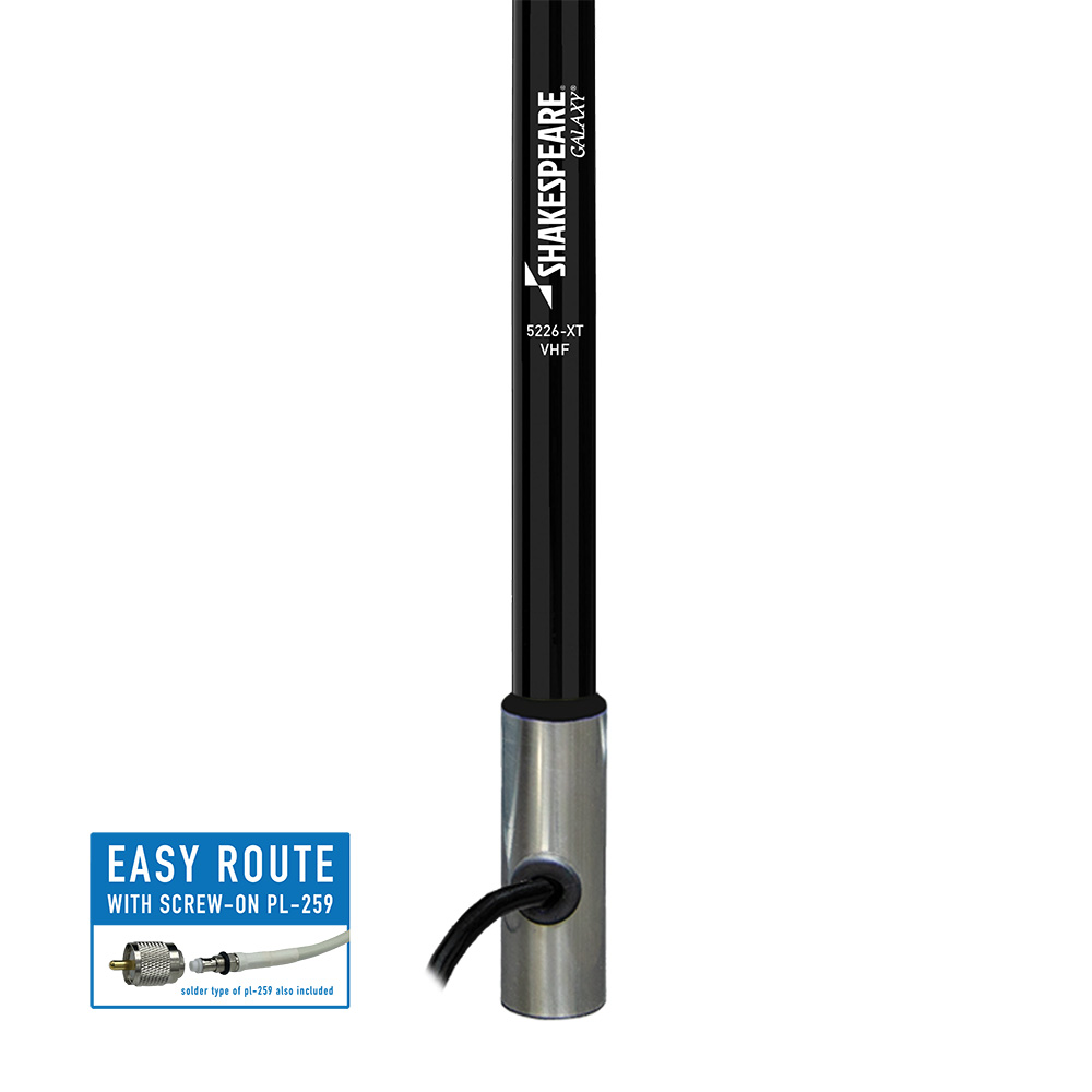 Shakespeare Galaxy 5226-XT 8' Black VHF Antenna - 6dB Gain 2