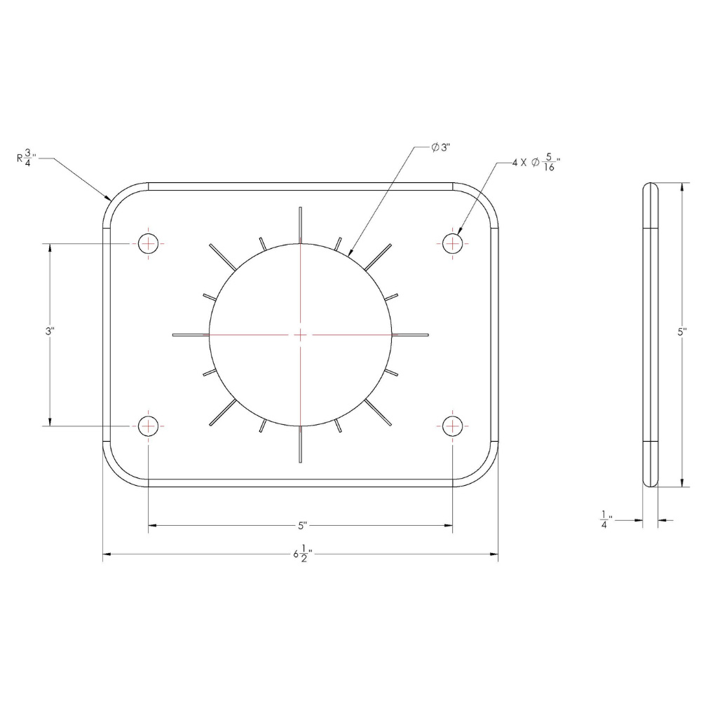 TACO Grand Slam 300 Universal Backing Plate f/GS-300 &amp; GS-390 - Pair 2