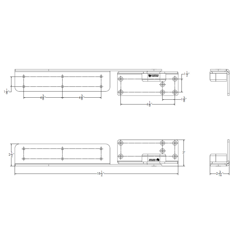 TACO Command Ratchet Hinge - 18-1/2" - 316 Stainless Steel Polished w/Hard Stop 2