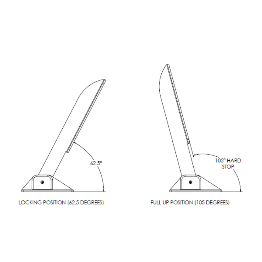TACO Command Ratchet Hinge - 18-1/2" - 316 Stainless Steel Polished w/Hard Stop 4