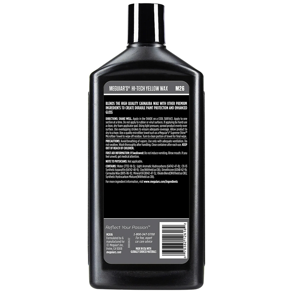 Meguiar's Hi-Tech Yellow Wax - 16oz 2