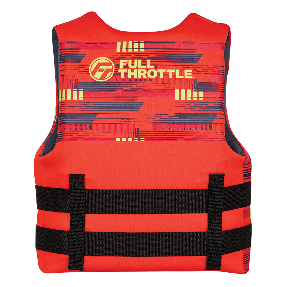Full Throttle Youth Rapid-Dry Life Jacket - Red 2