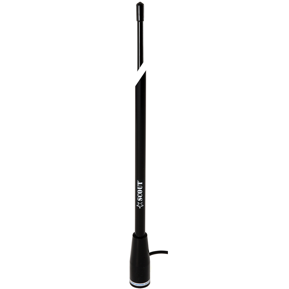 Scout 5' Black VHF Antenna 3dB Nylon Ferrule w/5M RG-58 Coax KS-22 2