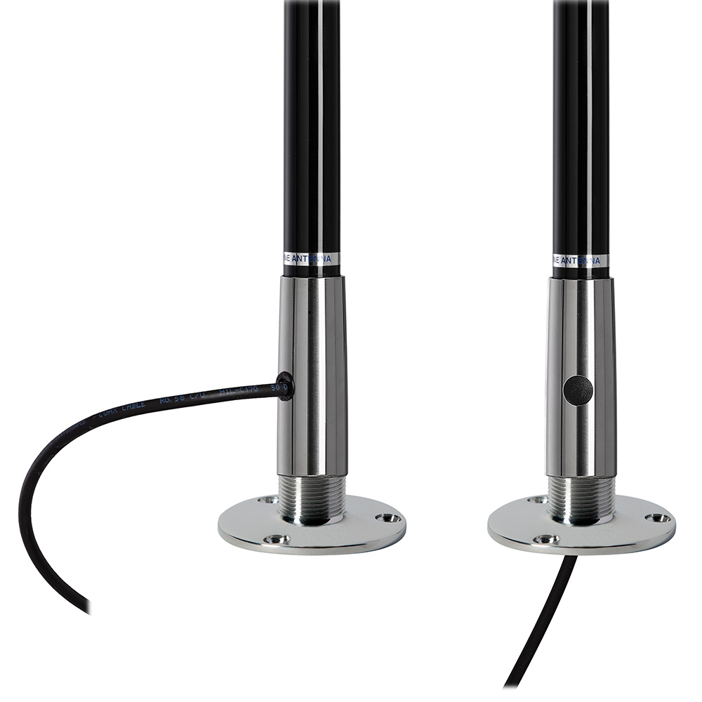 Scout Titan Series 4' Black VHF Antenna 3dB Stainless Steel Ferule w/5M RG-58 Includes PL-259 3