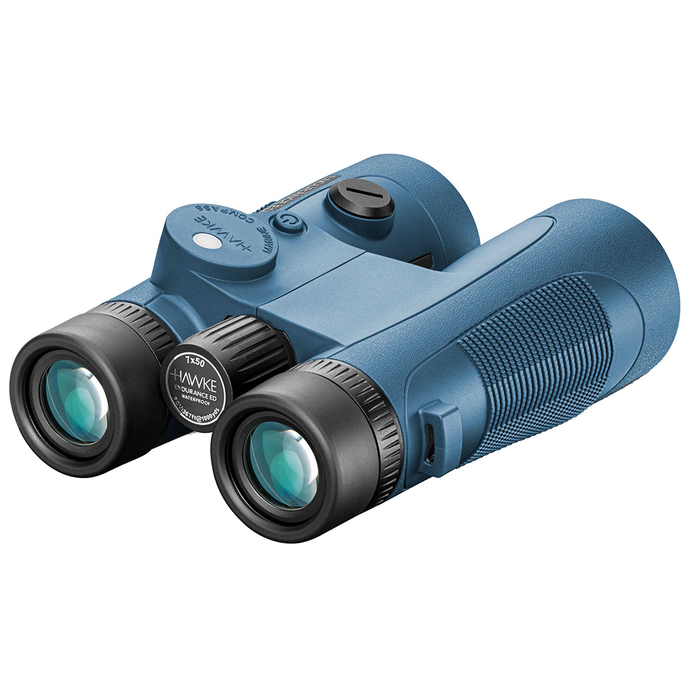 Hawke Optics Endurance ED Marine Binoculars 7x50 - Blue w/Compass 2