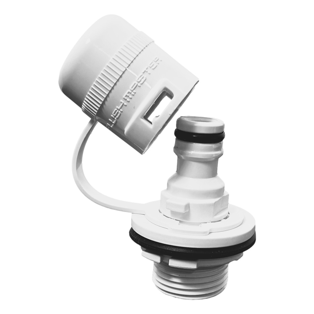 Flushmaster Flush Port Quick Connect f/Mercury - White 2