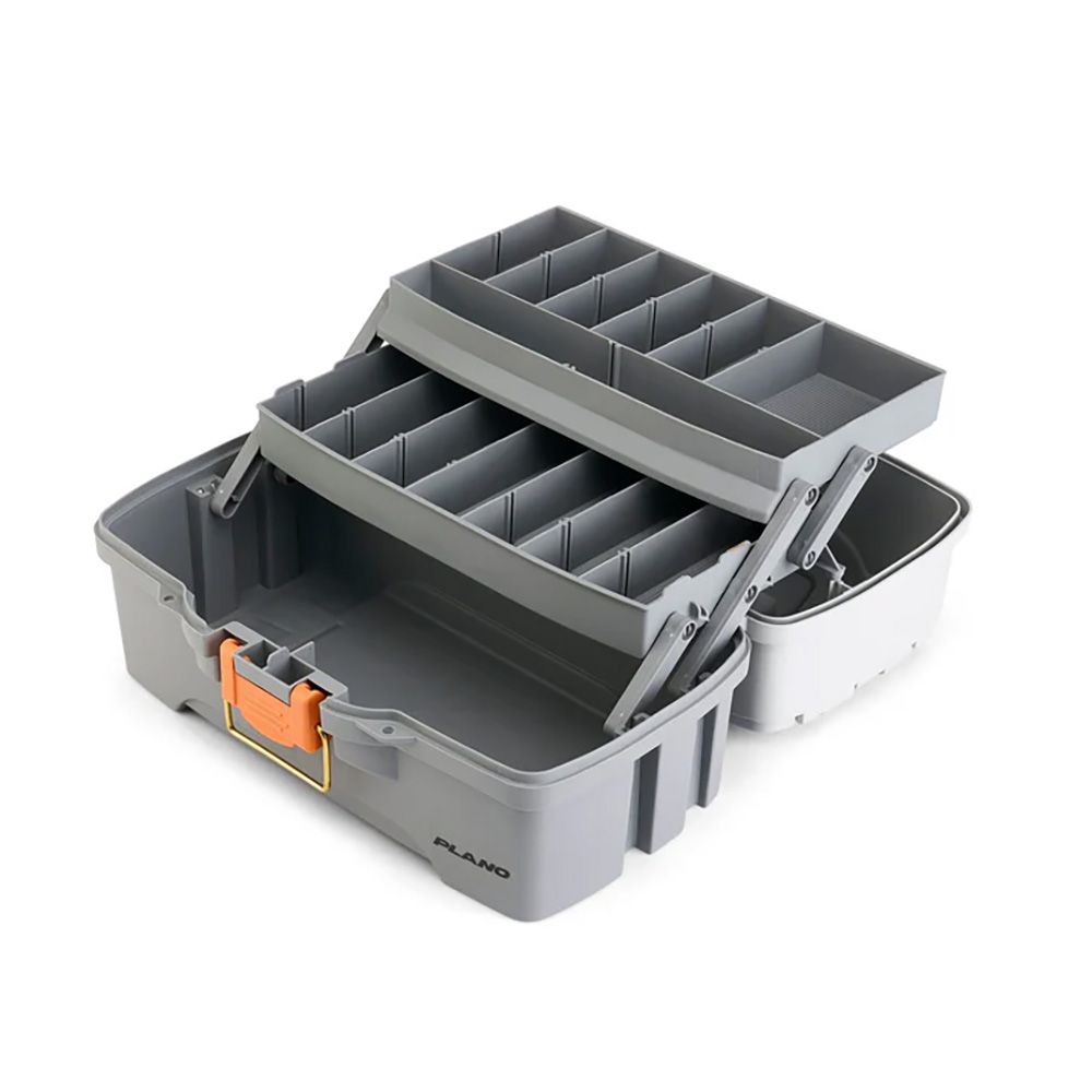 Plano Two-Tray Tackle Box - Light Grey/Dark Grey 2