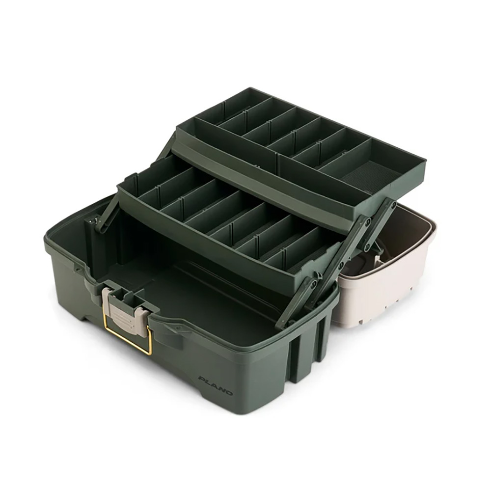 Plano Two-Tray Tackle Box - Green/Tan 2