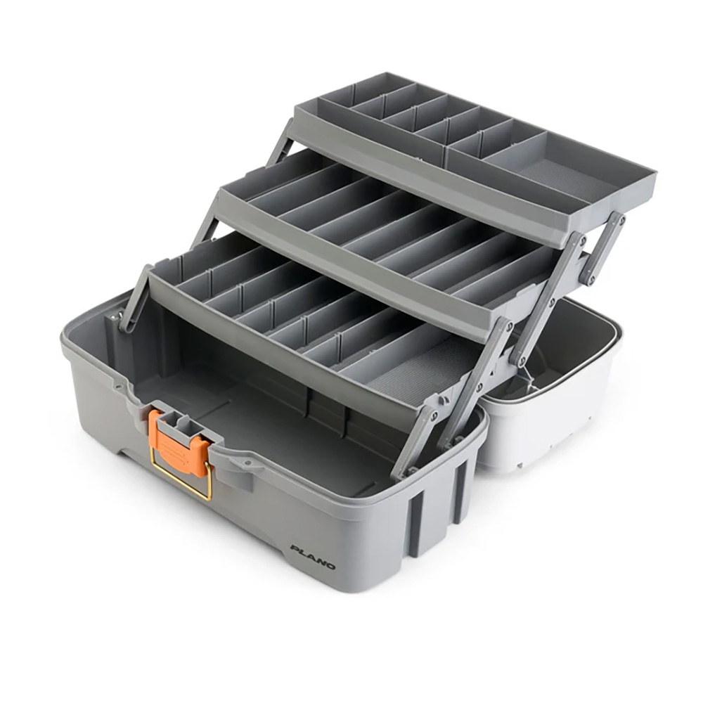 Plano Three-Tray Tackle Box - Light Grey/Dark Grey 2