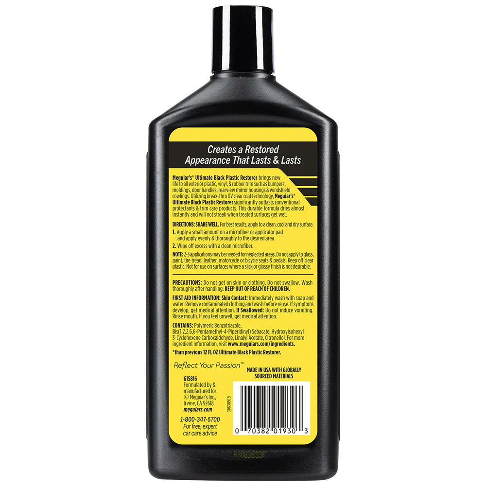 Meguiar's Ultimate Black Plastic Restorer - 16oz 2