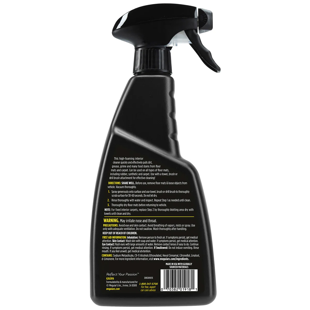 Meguiar's Foaming Floor Mat + Carpet Cleaner - 16oz 2