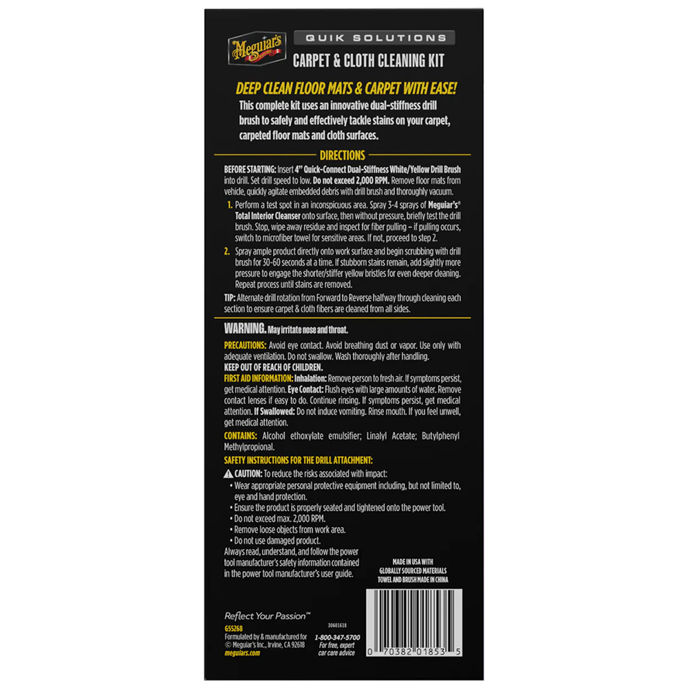 Meguiar's Quik Solutions Carpet &amp; Cloth Cleaning Kit 2