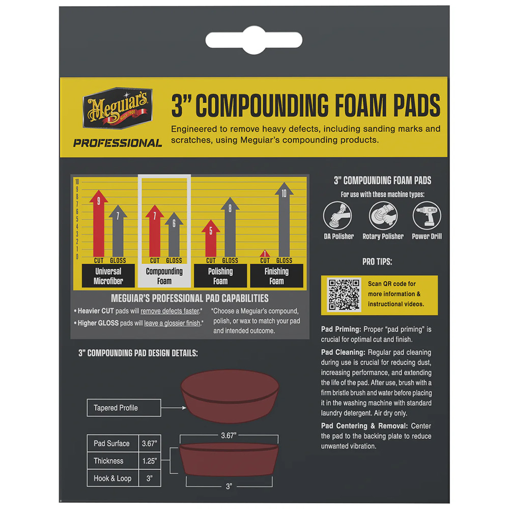 Meguiar's Professional 3" Compound Foam Pads *3-Pack 2