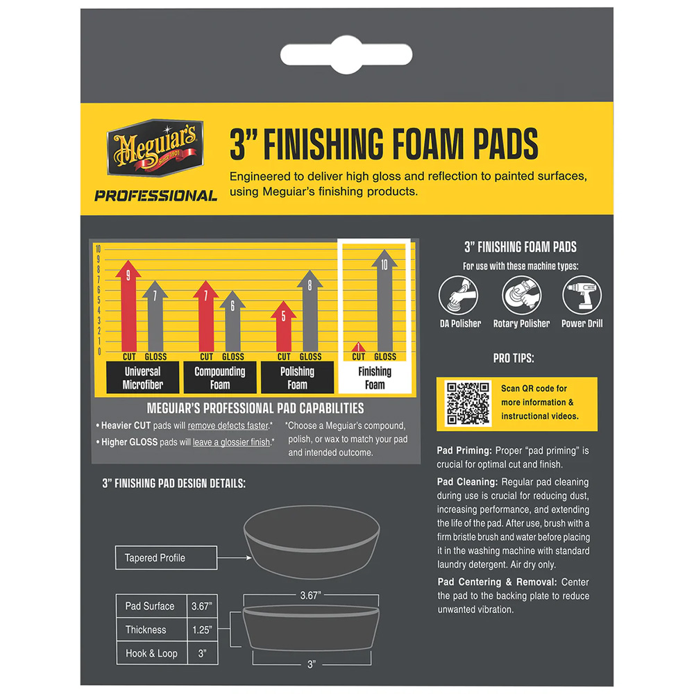 Meguiar's Professional 3" Finishing Foam Pads *3-Pack 2