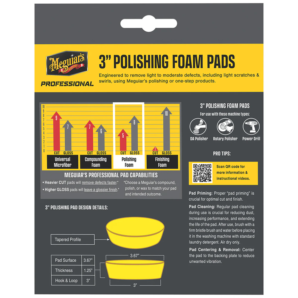 Meguiar's Professional 3" Polishing Foam Pads *3-Pack 2