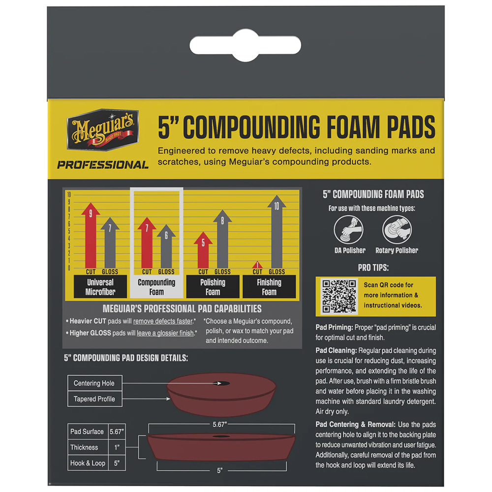 Meguiar's Professional 5" Compounding Foam Pads *2-Pack 2