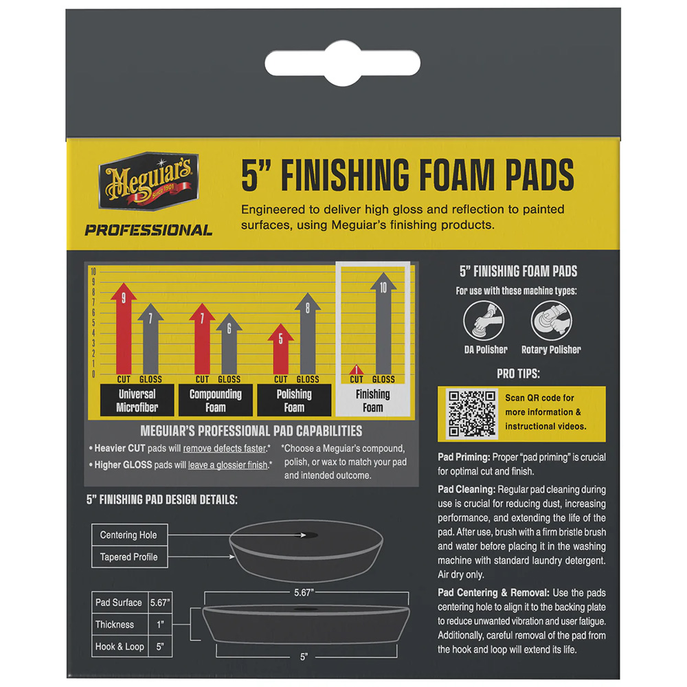 Meguiar's Professional 5" Finishing Foam Pads *2-Pack 2