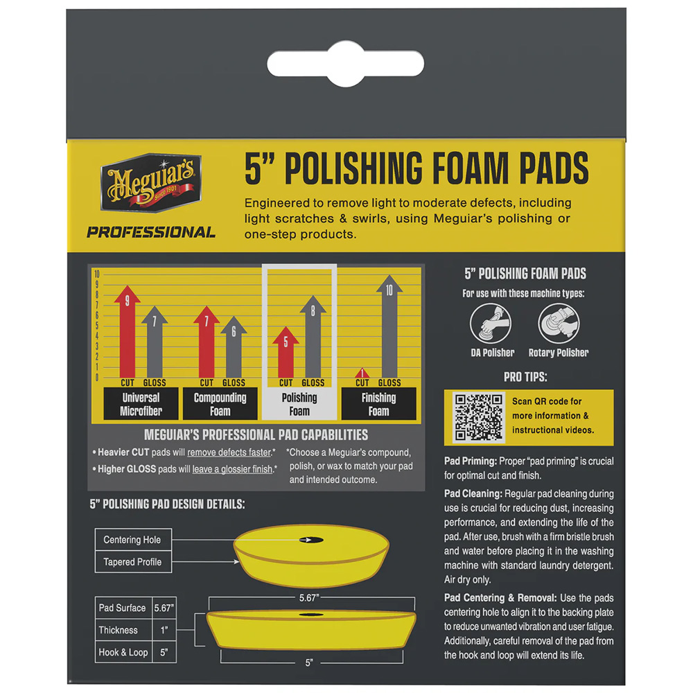 Meguiar's Professional 5" Polishing Foam Pads *2-Pack 2