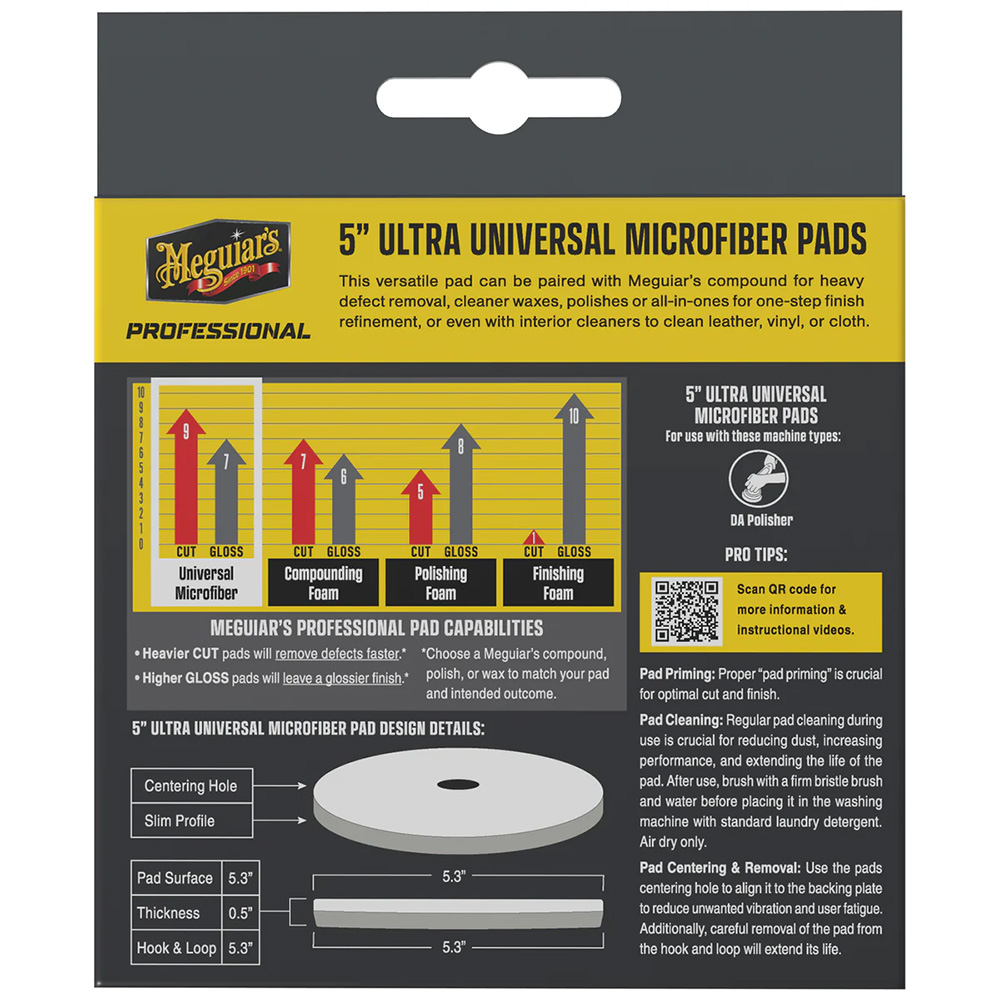 Meguiar's Professional 5" Ultra Universal Microfiber Pads *2-Pack 2