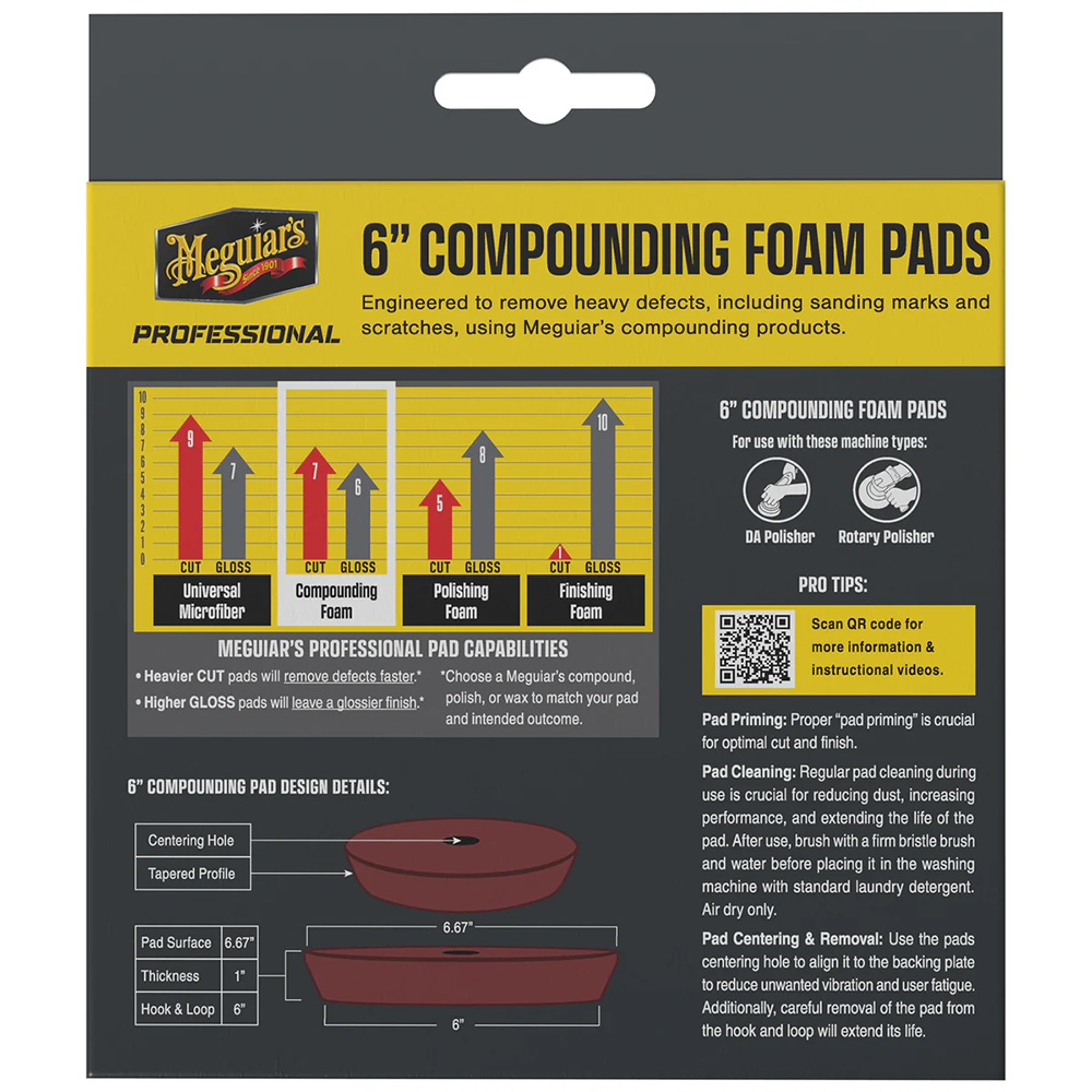 Meguiar's Professional 6" Compounding Foam Pads *2-Pack 2