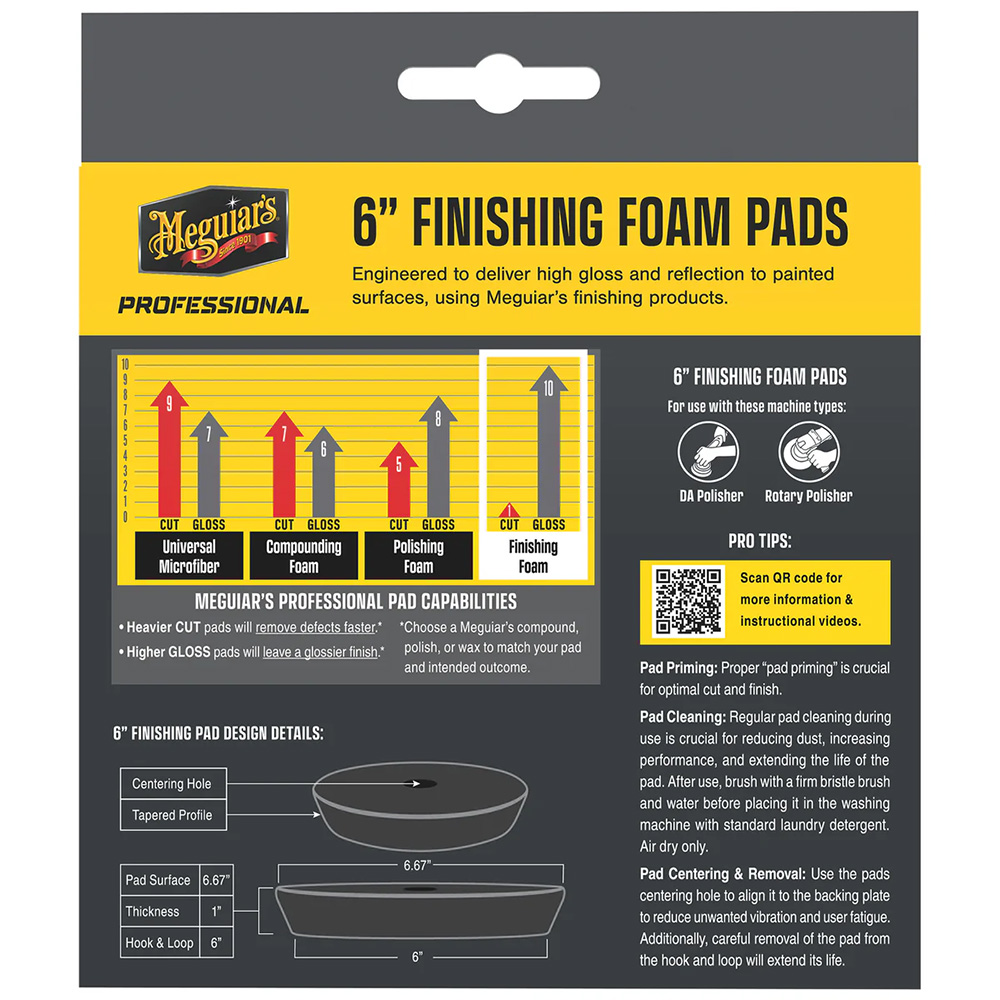 Meguiar's Professional 6" Foam Finishing Pads *2-Pack 2