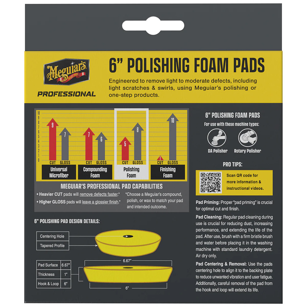 Meguiar's Professional 6" Polishing Foam Pads *2-Pack 2