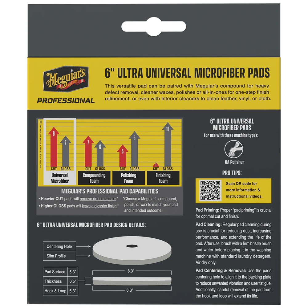 Meguiar's Professional 6" Ultra Universal Microfiber Pads *2-Pack 2