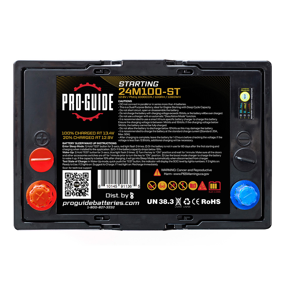Pro-Guide Signature Series Lithium Starting Battery - 12V - 100AH - Group 24 4