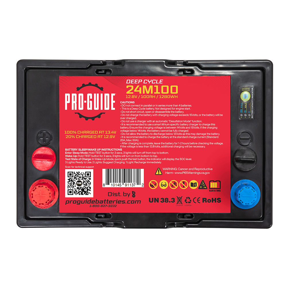 Pro-Guide Signature Series Lithium Battery - 12V - 100AH - Group 24 4