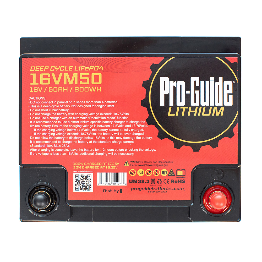Pro-Guide Signature Series Lithium Battery - 16V - 50AH 4
