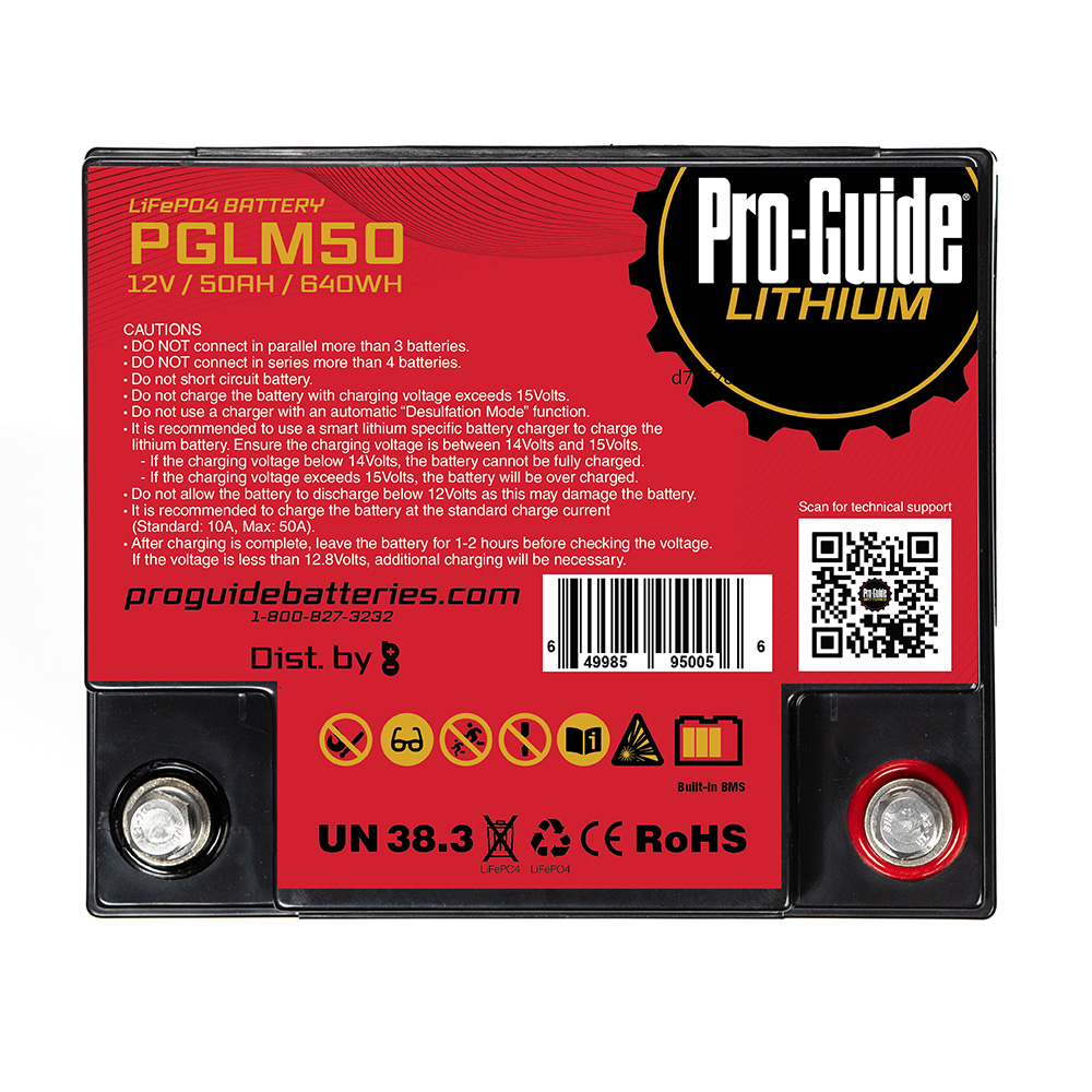 Pro-Guide Signature Series Lithium Battery - 12V - 50AH 4