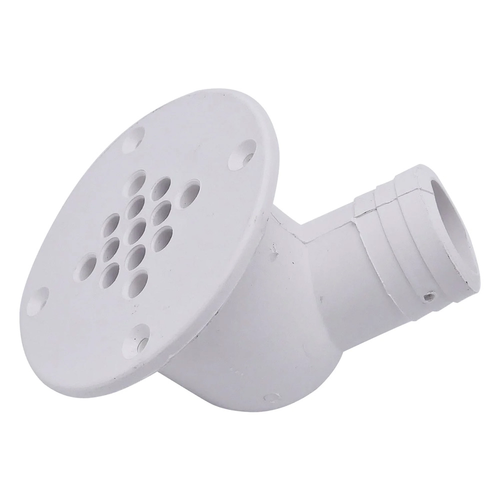 T-M Marine 90-Degree Cockpit Scupper Drain - White 2