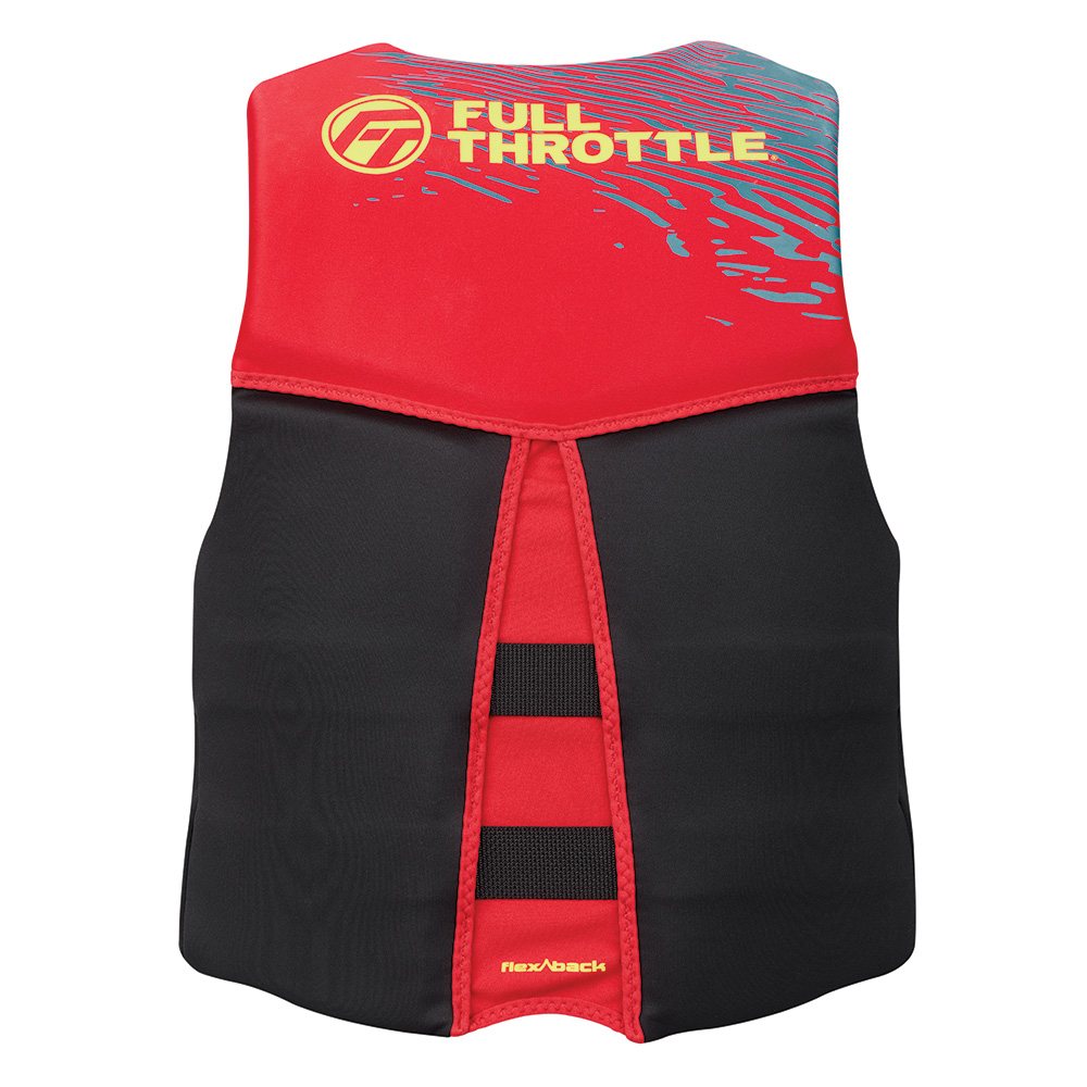 Full Throttle Men's Rapid-Dry Flex-Back Life Jacket - L - Red/Black 2