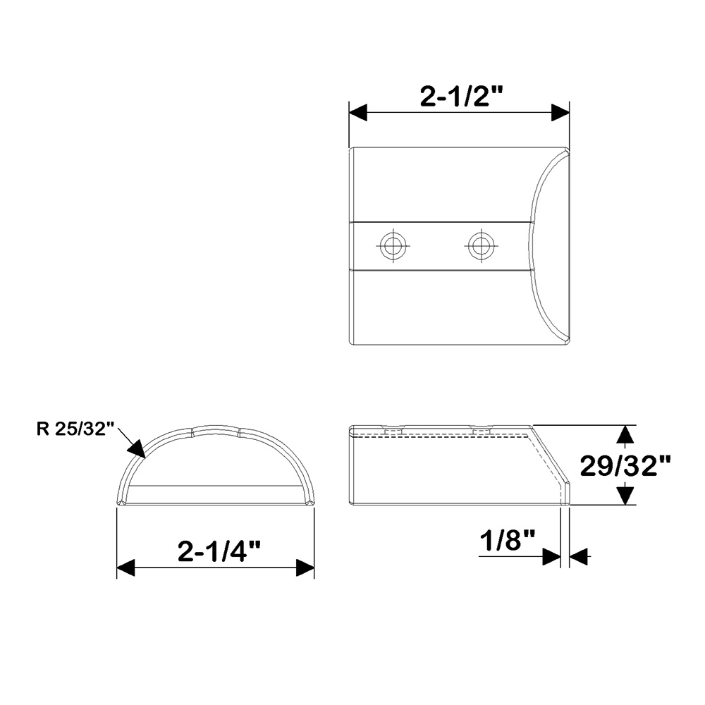 TACO SuproFlex Medium Stainless Steel End Cap 3