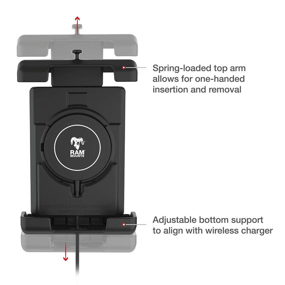 Ram Mount RAM&reg; Quick-Grip&trade; Pro XL w/Ball &amp; Qi2 15W Wireless Charger 2