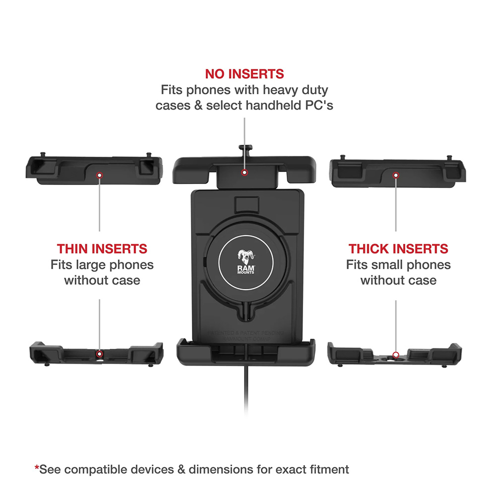 Ram Mount RAM&reg; Quick-Grip&trade; Pro XL w/Ball &amp; Qi2 15W Wireless Charger 3